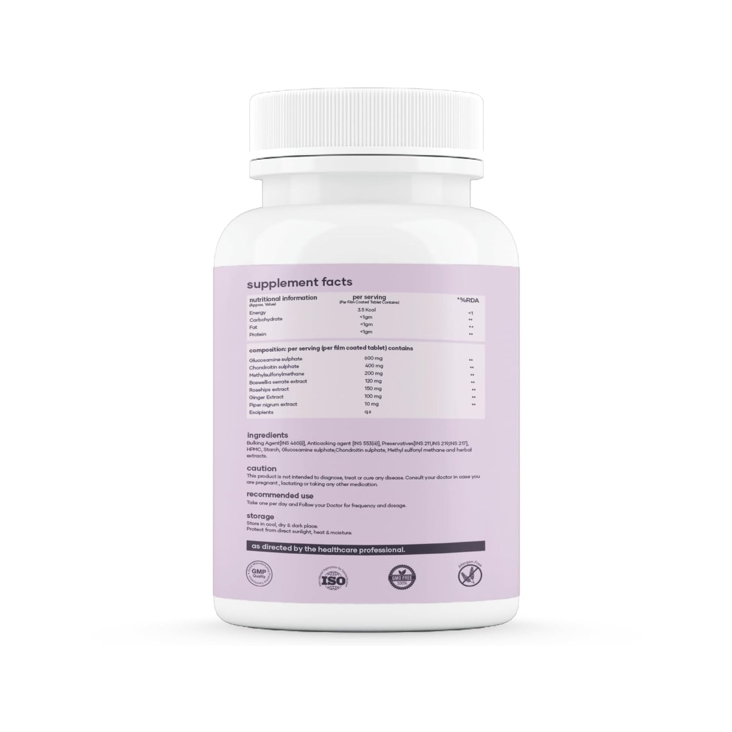 Saturn by GHC Plant Based Joint Support Tablet - 60 Tablet (Pack of 1) | With Glucosamine, Chondriotin, MSM Supplements & Herbal Extract for Strengthening Joints