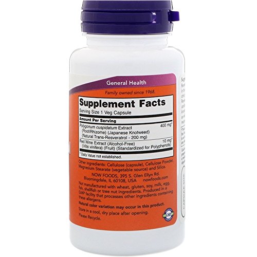 NOW Foods Natural Resveratrol -- 200 mg - 60 Vegetarian Capsules- image 2