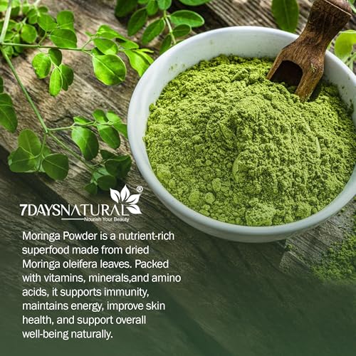 7DAYSNATURAL Sun-Dried Moringa with Giloy & Tulsi Powder – Pure Herbal- image 2