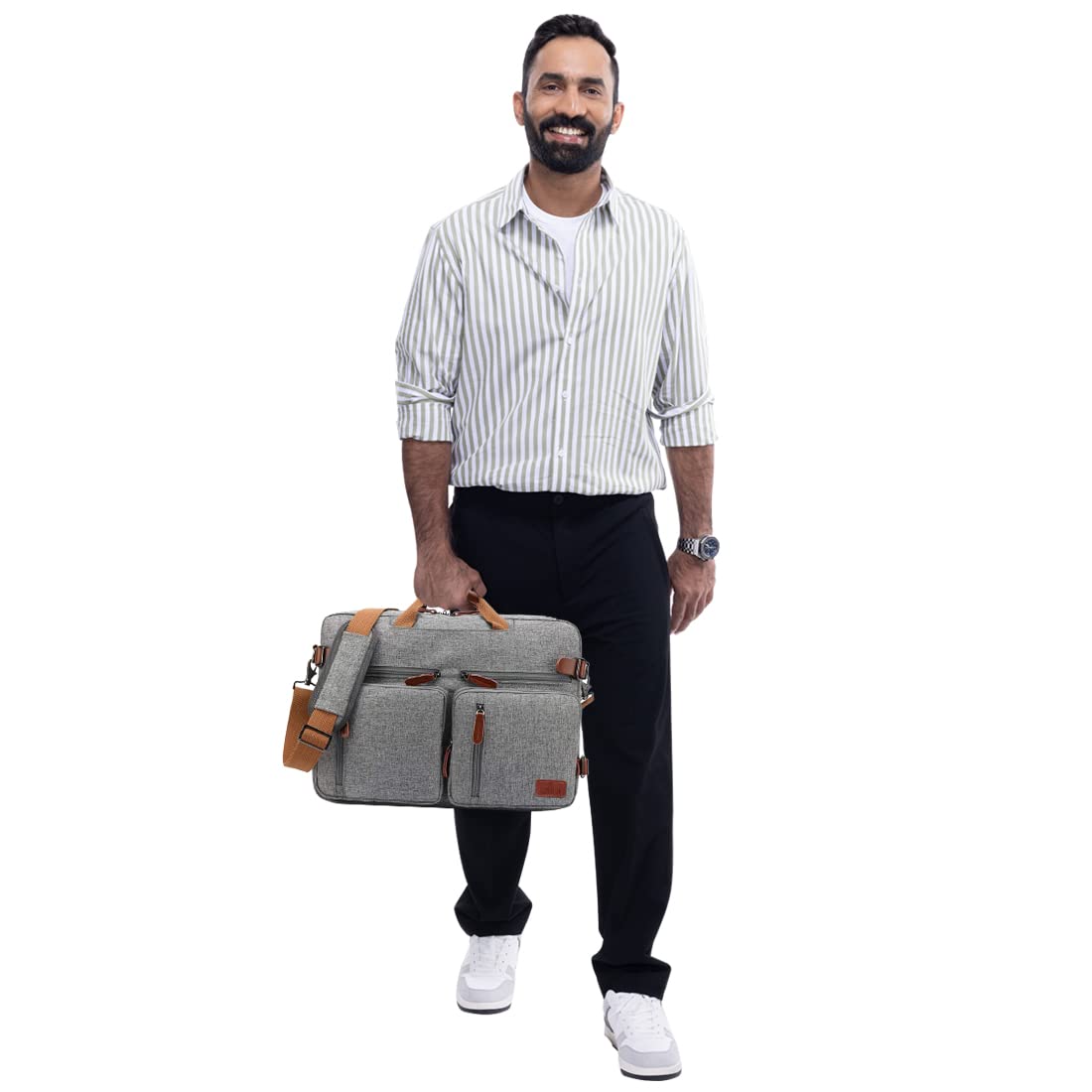 THE CLOWNFISH Unisex-Adult Convertible Laptop Briefcase Backpack With G- image 6