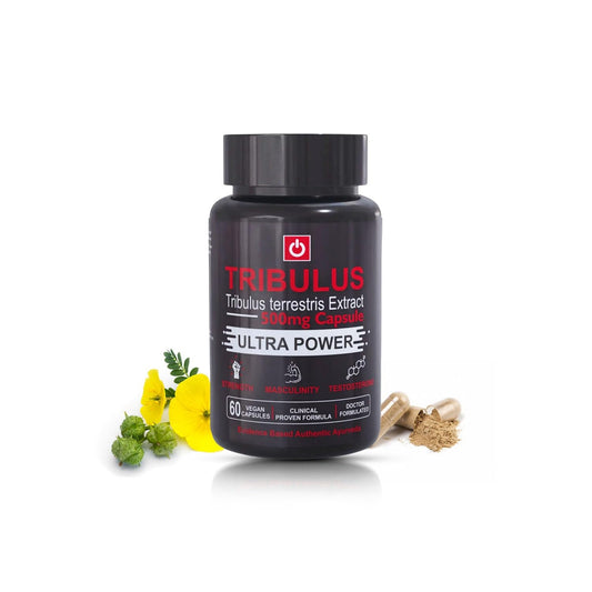 PurshVeda Tribulus Vegan Capsules-500MG | Pack of 60 | Energy & Strength Support