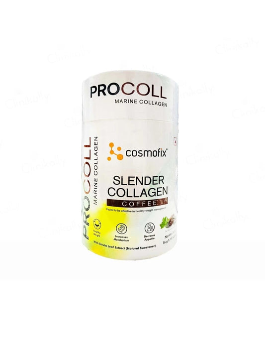 Cosmofix ProColl Slender Marine Collagen Coffee Powder, 4000mg Collagen with L-Carnitine