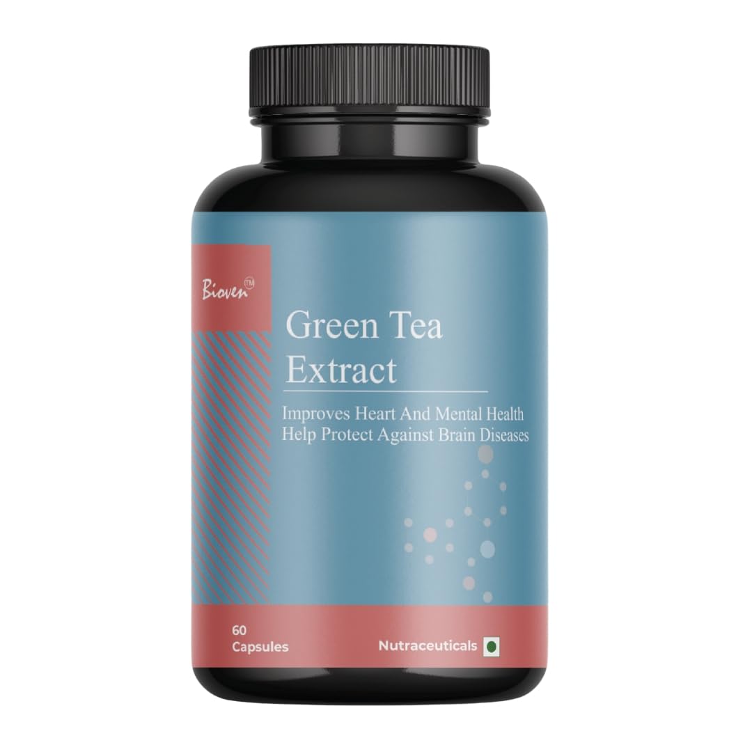 Biovencer Green Tea Extract | Super Antioxidant | Maintain Healthy Weight - 60 Vegetarian Capsules