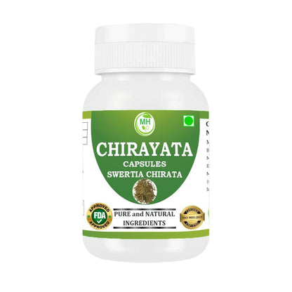 MORSAN HEALTHCARE Chirata herb capsules 500 mg – 60 Veg Capsules | Swertia Chirata Extract | Plant-Based Herbal Supplement | Vegan & Gluten-Free (PACK OF 2)