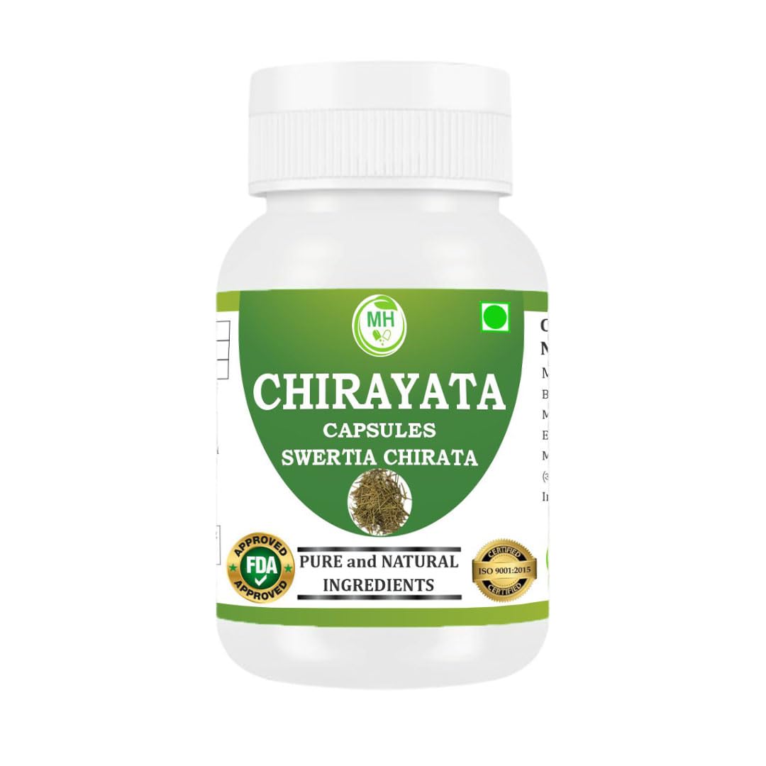 MORSAN HEALTHCARE Chirata herb capsules 500 mg – 60 Veg Capsules x 4 Pack | Swertia Chirata Extract | Herbal Supplement | Gluten-Free & Vegan-Friendly