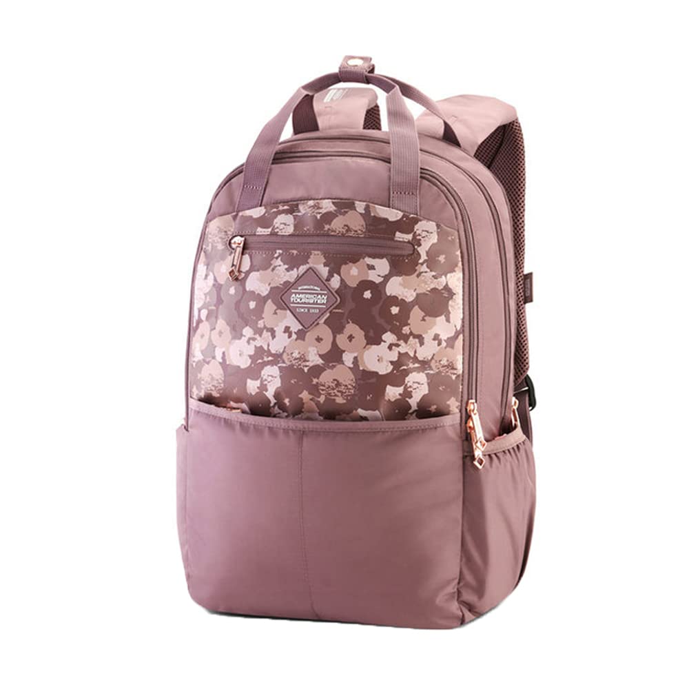 American Tourister Pixie Micro Twill Unisex Laptop Backpack (Pink,Frsz)