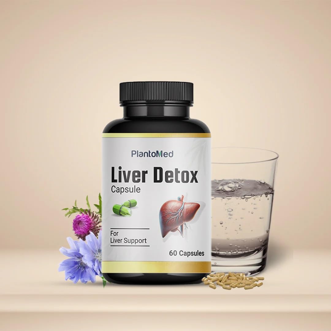 Plantomed Ayurvedic Fatty Liver Support Capsules, Daily Liver Detox and Cleanse, 60 Tablets