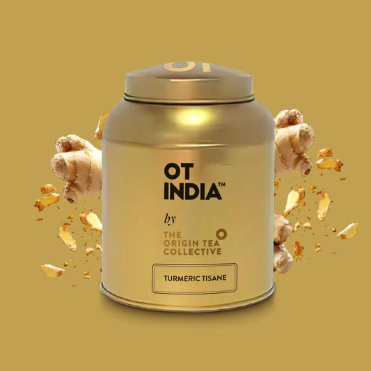 OT INDIA Turmeric Tea - 50 gram (30+ Cups) | Flower Based Whole Leaf Tea | Pure Herbal Tisane- Savory & Spicy | Rich in Antioxidants | Caffeine and Gluten Free |Helps in Boosting Immunity (Pack of 1)