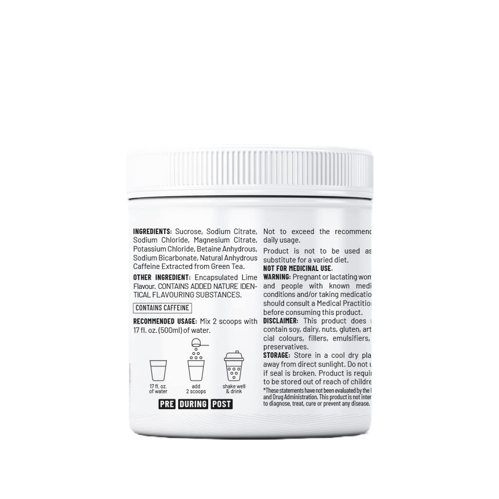 Unived Elite Hydration Mix | Essential Electrolytes and Betaine for Optimal Hydration & Fluid Uptake | Hydration Multiplier | Low Calorie Hydration Drink | 16 Servings - Lime Buzz (Caffeinated)