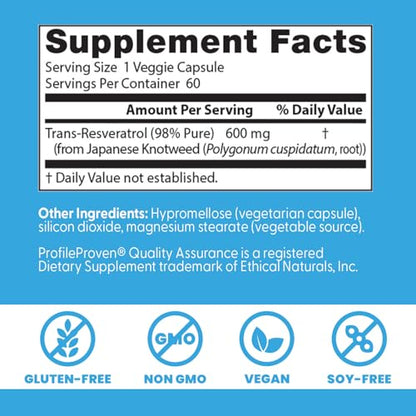 Doctor's Best Trans-Resveratrol 600, Non-GMO, Vegan, Gluten Free, Soy F- image 6