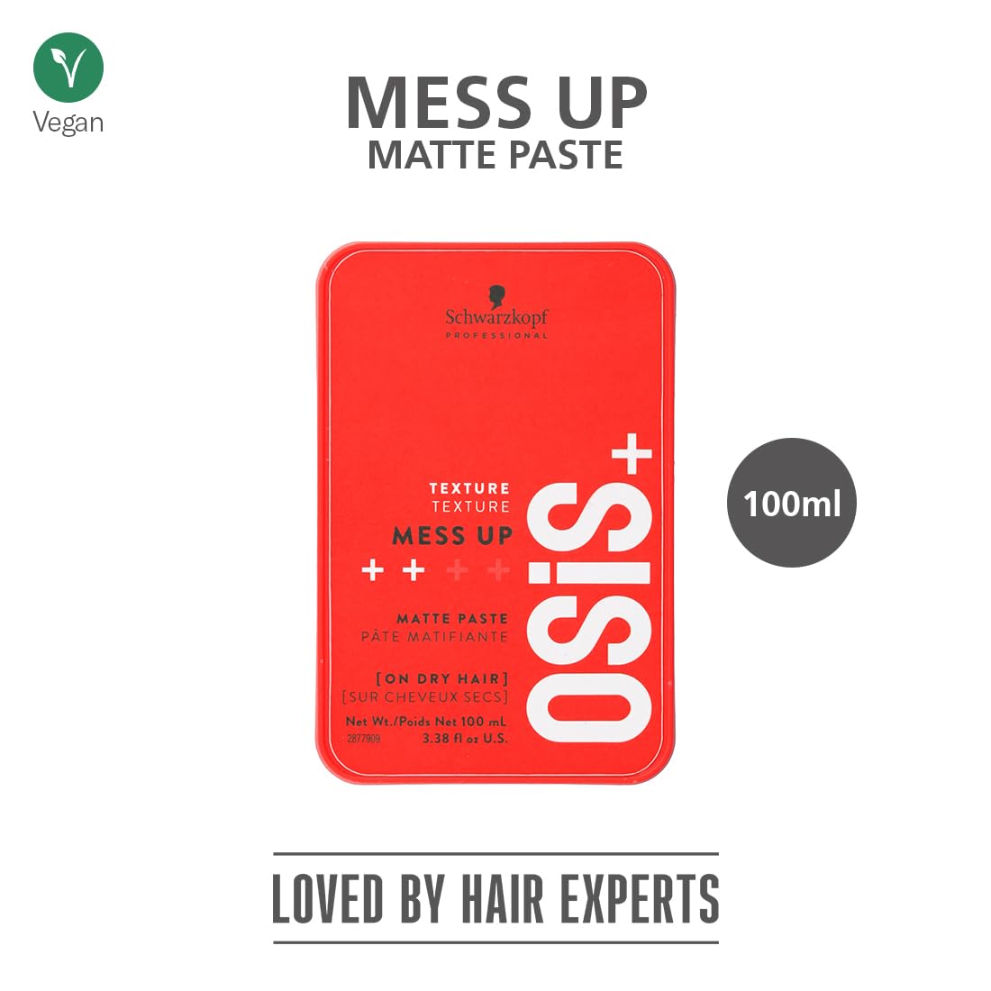 Schwarzkopf Professional OSiS+ Mess Up Hair Styling Matte Paste |Easy t- image 7