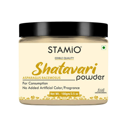 STAMIO Shatavari Root Powder 100 gm | Asparagus racemosus | Satavari Kizhangu Po
