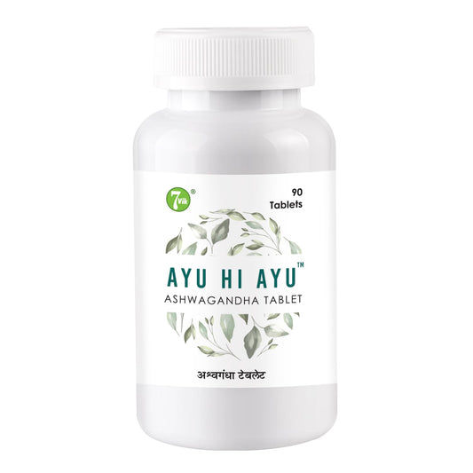 7VIK Ashwagandha Tablets | General Wellness Tablets | Stress Relief | Rejuvenates Mind & Body | Naturally Boosts Energy & Stamina, Improves Immune System | Pack Of 90