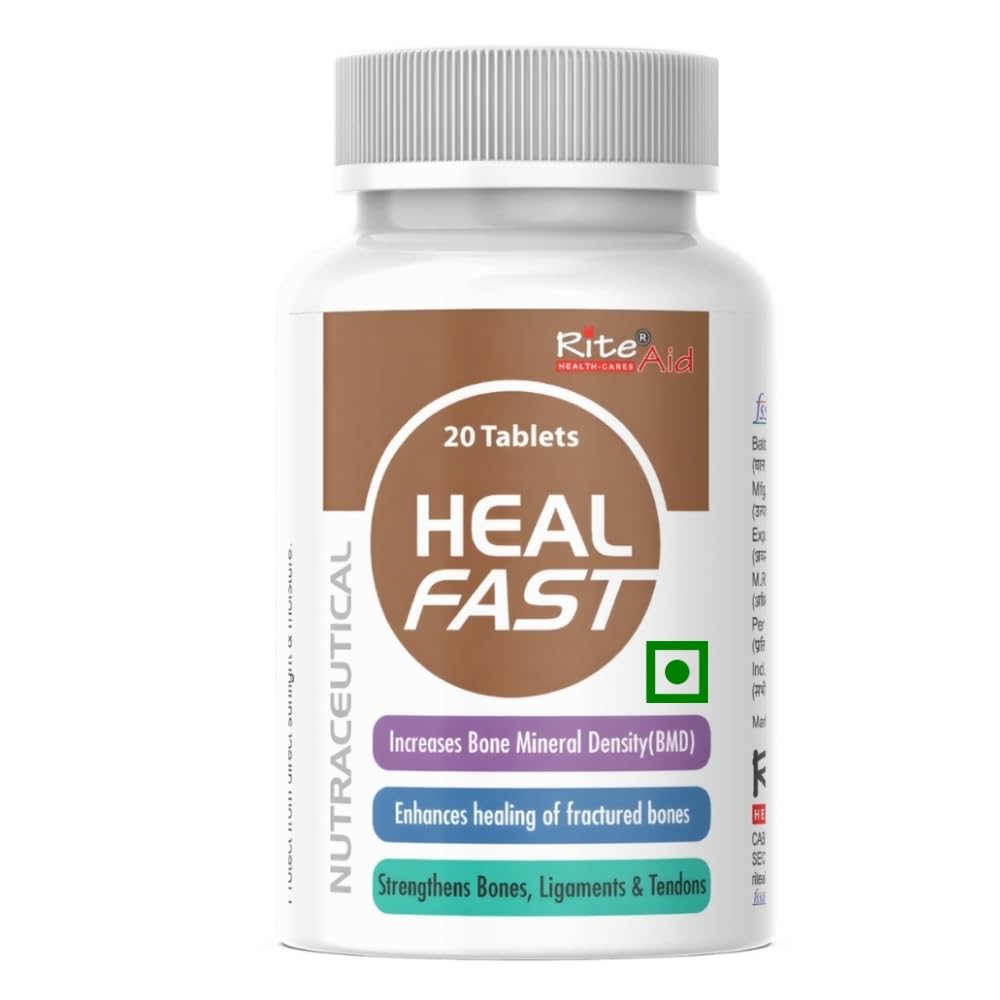 RITE AID HEALTH CARES Heal Fast Nutraceutical Tablets 20 Count | Bone Wellness Supplement with Calcium to Help Support Daily Bone, Ligament and Tendon Nutrition