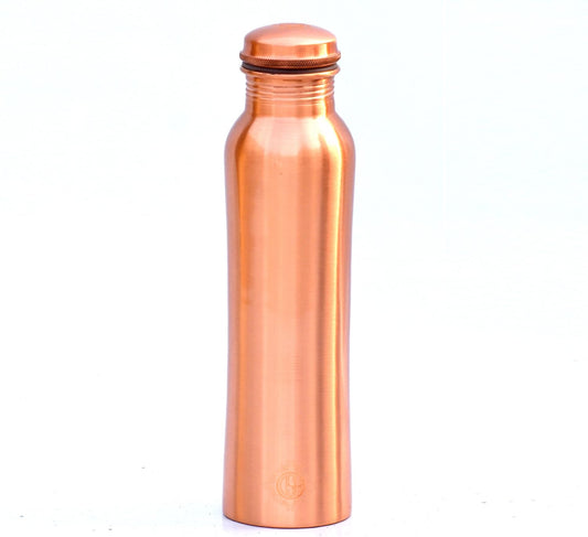 DSH Pure Copper Water Bottle, Jointless, Leakproof with Ayurvedic Health Benefits, Matt Brown, 1 Piece, 920ml