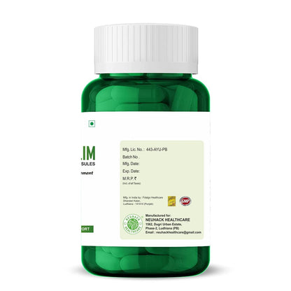 Neuhack Slim N Slim Weight & Fat Management Ayurvedic Veg capsules with Garcinia combogia - 60 caps
