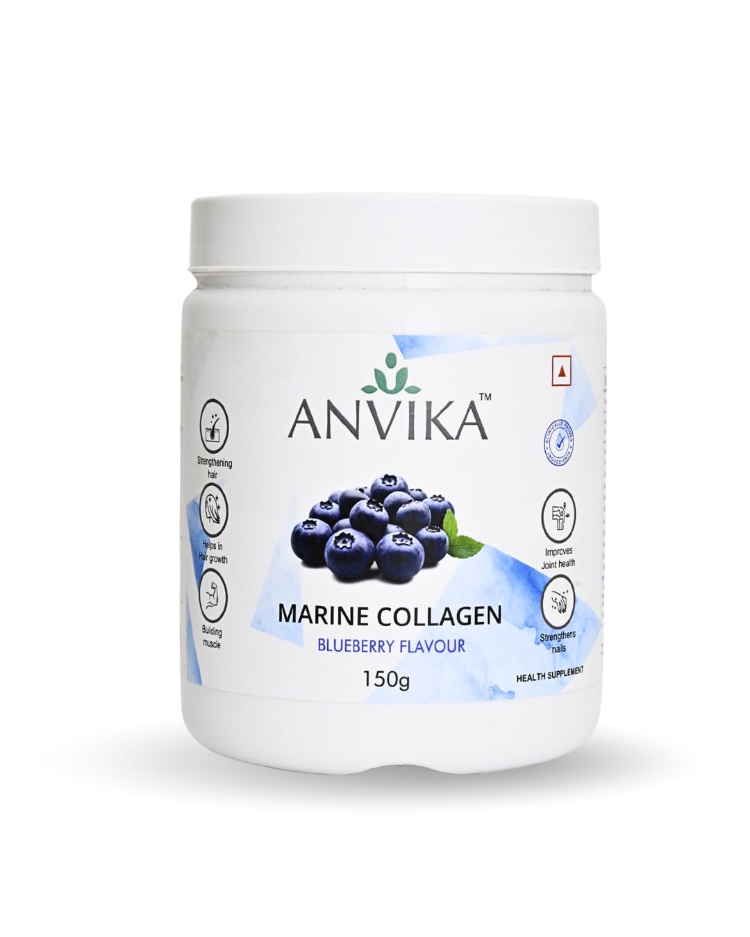 Marine Collagen Peptides Supplement, Blueberry Flavour, 150g