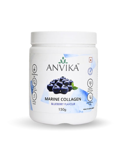Marine Collagen Peptides Supplement, Blueberry Flavour, 150g