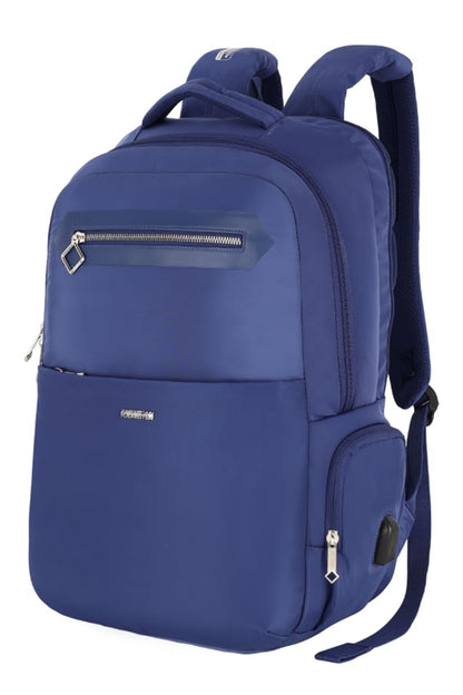 American Tourister Jit+ Polyester Zip Closure 6 Compartment Laptop Backpack (Blue, Free Size),35 L