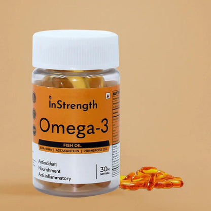 Instrength - OMEGA 3 (HEART HEALTH CARE & CHOLESTREROL CARE & SKIN CARE) - INDIA'S MOST PEOPLE'S TRUST BRAND