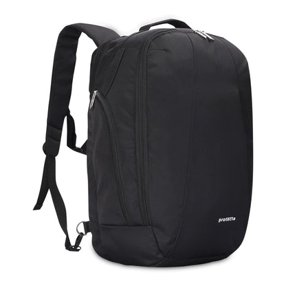 Protecta Proposed Merger Convertible Backpack Office Bag – with external laptop compartment and space for clothes and accessories for work or leisure trips - Black
