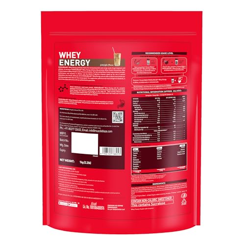 MuscleBlaze Whey Energy (Cold Coffee, 1kg / 2.2lbs) | 24g Protein, 100%- image 9