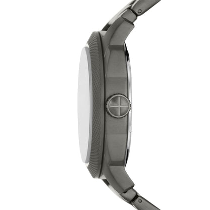 Fossil Stainless Steel Machine Analog Black Dial Grey Strap Men's Watch-Fs5970