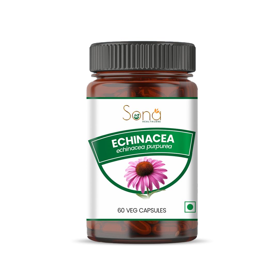 Sona Healthcare Echinacea Purpurea Supplement, 60 Vegetarian Capsules