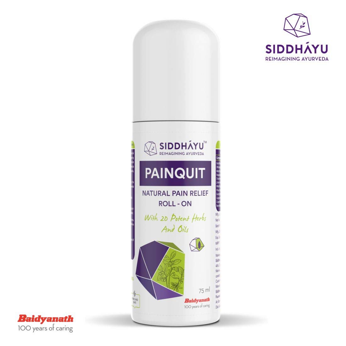 Siddhayu Painquit Roll-On - 75ml (From the house of Baidyanath) I Joint Pain Relief I Back Pain Roll On