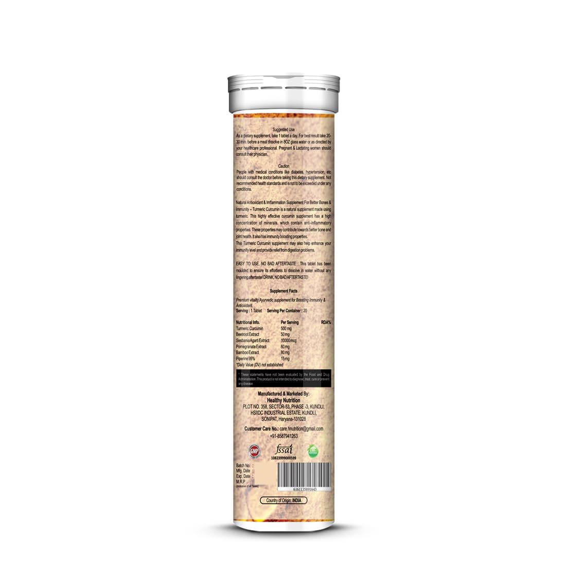 Healthy Nutrition - Just for the Health of it Curcumin Support Bone & J- image 5