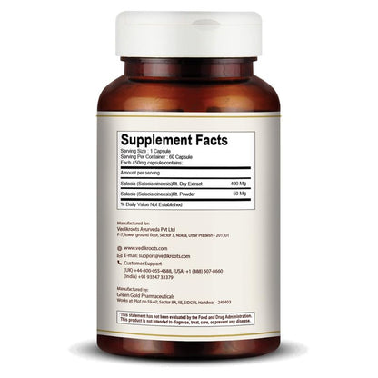 Vedikroots Salacia Oblonga Capsules – 60 Capsules | Supports Healthy Bl- image 4