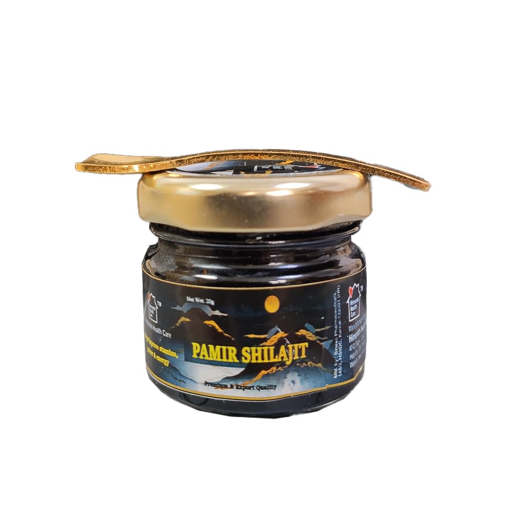 Himanshi Health Care Pure Himalayan Shilajit Resin by Premium Pamir – 20g