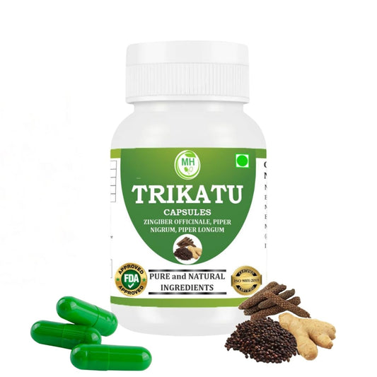 Morsan Healthcare TRIKATU Capsules – 60 Veg Capsules | Blend of Black Pepper, Long Pepper & Dry Ginger | Natural Ayurvedic Herbal Supplement | Pack of 1