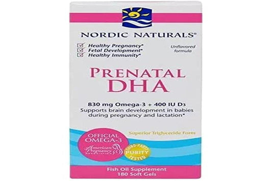 Nordic Naturals Prenatal DHA Supplement 830Mg Omega 3 Fish Oil+400 Iu VitaminD3 For Babies During Pregnancy & Lactation Vitamins For Pregnancy | Unflavoured 180 Fishoil Softgel