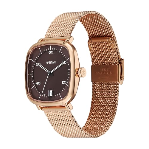 Titan Analog Brown Dial Men's Watch-1885WM01- image 4