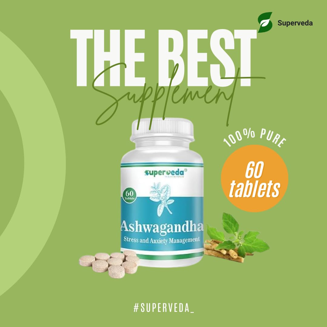 Superveda Ashwagandha 500mg For Men & Women | 60 Capsules (Pack of 1)- image 4