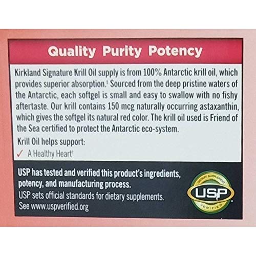 Kirkland Signature Krill Oil 500 mg., Pack of 160 Softgels