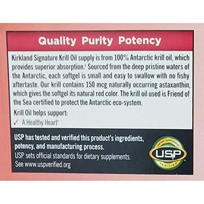 Kirkland Signature Krill Oil 500 mg., Pack of 160 Softgels