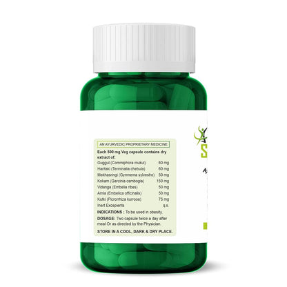 Neuhack Slim N Slim Weight & Fat Management Ayurvedic Veg capsules with Garcinia combogia - 60 caps
