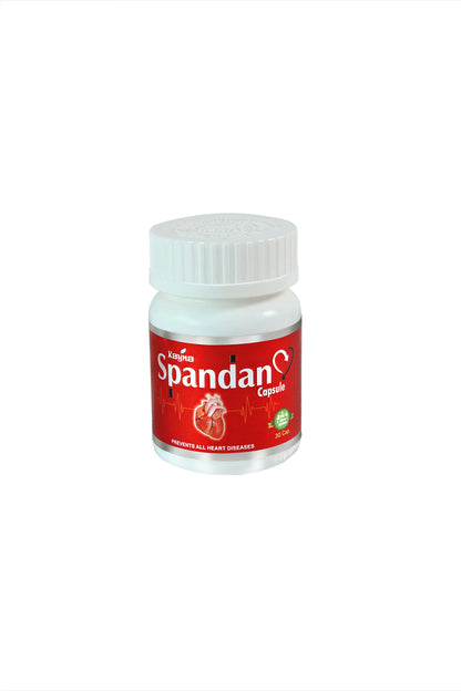 KAYNA HEALTHCARE Spandan Syrup & Capsule Combo | Ayurvedic Heart Health Supplement | Supports Healthy Blood Circulation, Reduces Stress & Promotes Cardiac Wellness | Herbal Nutritional Care
