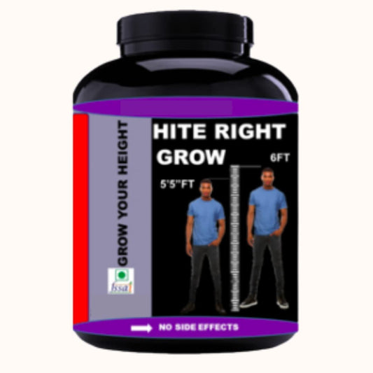 Hite Right Grow, Height Increase Proudct, Body Growth Medicine, Growth Body Bones, Powder, Pack of 1