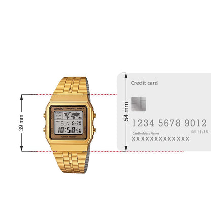 Casio Vintage Series Digital Gold Dial Unisex Watch - A500WGA-9DF(D134)