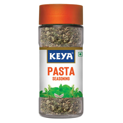 Keya Pasta Seasoning | All Natural & Healthy Spice Blend for Pizza, Pasta & More | Glass Bottle | Premium Herbs and Spices | Contains Freeze dried herbs| Export Quality | No Preservatives | The rich aroma that lasts | 45g