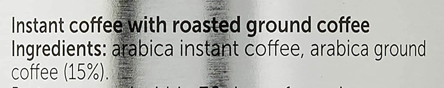 illy Coffee, Intenso Instant Coffee, Dark Roast, 100% Arabica Coffee Beans, Bulk Pack of 1 x 95g