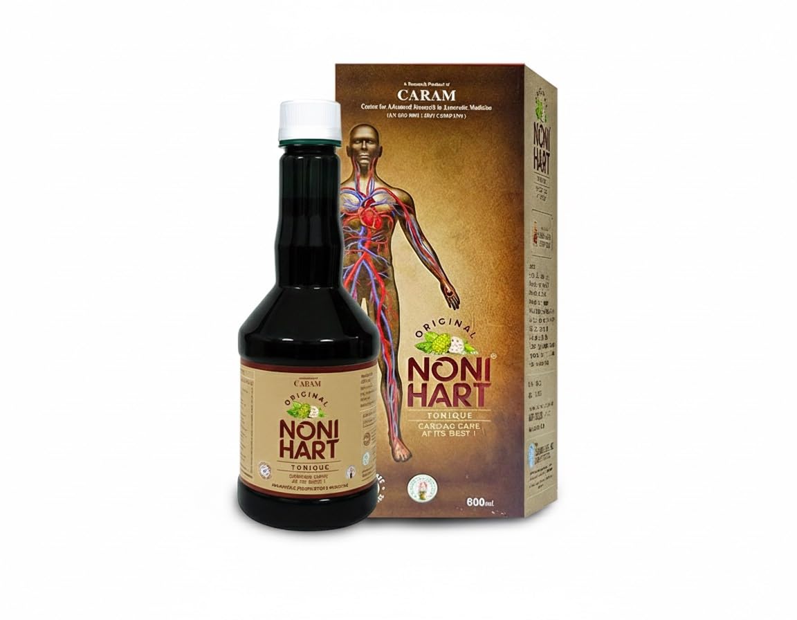 CARAM HEALTHCARE Noni Hart Tonique for Heart health | Effective Cholesterol management | Supplement to clear Heart Blockage (600 ml)