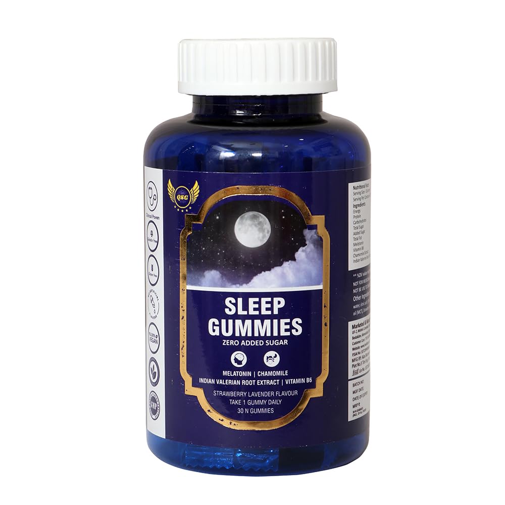AGRAVAT® Good Night Sleep Gummies - helps you Better Sleep and Non-Addictive | Wake Up Fresh & Energetic | Muscle Recovery & Nerve Relaxation for Men & Women | ZERO Added SUGAR | 30 Gummies