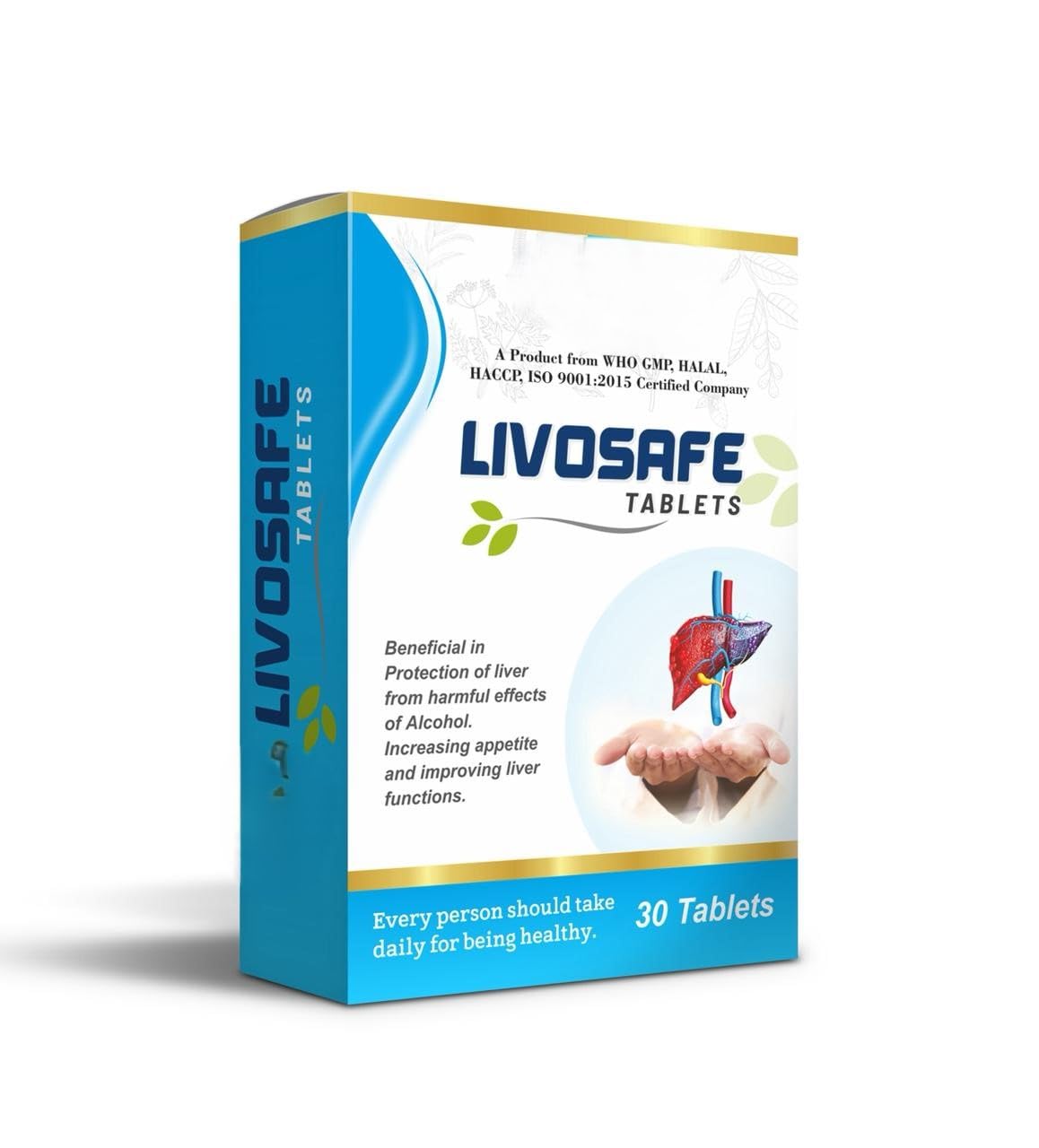 Livosafe Tablets – Herbal Liver Support Supplement – 30 Tablets – Daily Liver Health & Detox Support – Appetite Wellness Formula – Ayurvedic Liver Care Tablets