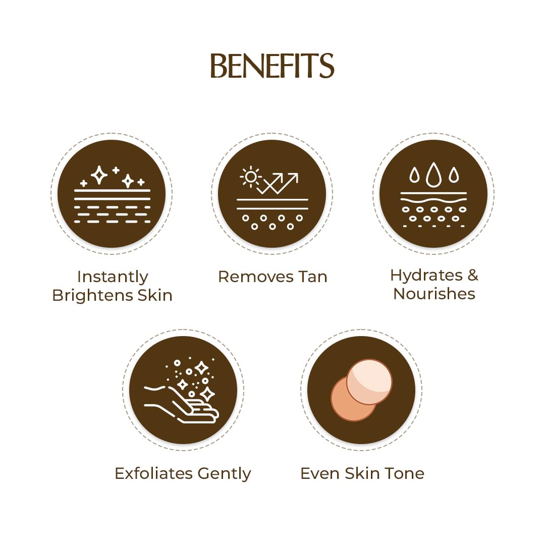 NICONI Tan Vanish Gluta-Kojic Skin Polish | Instant Tan Removal & Glow | Infused with Kojic Acid & Glutathione | Ideal for All Skin Types | Lightens Suntan | 180g