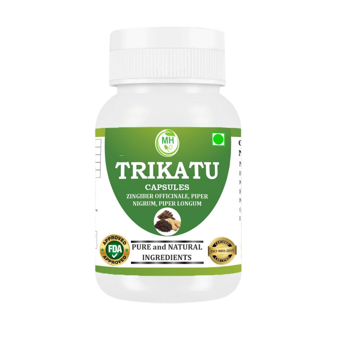 Morsan Healthcare TRIKATU Capsules – 60 Veg Capsules | Blend of Black Pepper, Long Pepper & Dry Ginger | Natural Ayurvedic Herbal Supplement | Pack of 2
