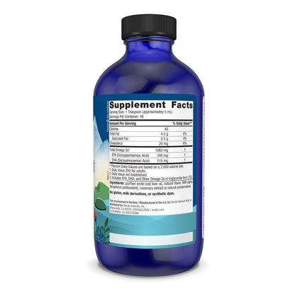 Nordic Naturals Arctic Cod Liver Oil|1060 Mg Omega 3 Fish Oil Epa & Dha Supplement|Omega 3 Cod Liver Oil Liquid For Heart,Brain Health|Flavour Orange Fish Oil 8 Fl Oz(237 Ml),48 Servings